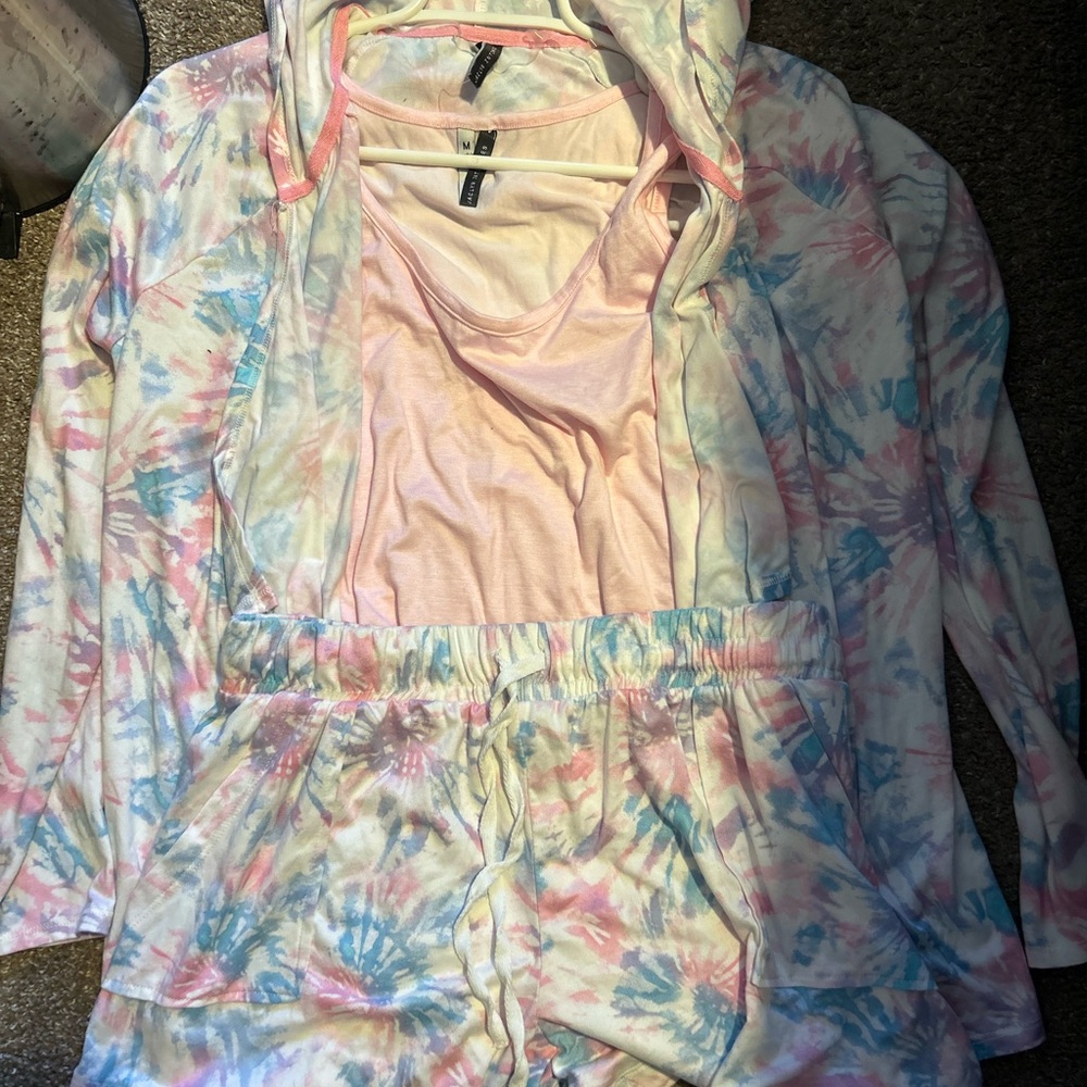 Tie-Dye Lounge Set with Hoodie